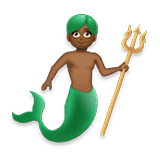 🧜🏾‍♂️ Emoji Sirena Hombre: Tono De Piel Oscuro Medio en LG Velvet.