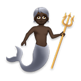 🧜🏿 Emoji Persona Sirena: Tono De Piel Oscuro en LG Velvet.
