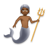 🧜🏾 Emoji Persona Sirena: Tono De Piel Oscuro Medio en LG Velvet.
