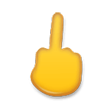 Emoji 🖕 Dito Medio su LG Velvet.
