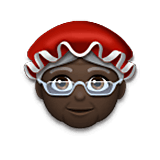 🤶🏿 Emoji Weihnachtsfrau: dunkle Hautfarbe LG Velvet.
