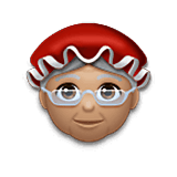 Emoji 🤶🏽 Mamma Natale: Carnagione Olivastra su LG Velvet.
