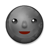 Emoji 🌚 Faccina Luna Nuova su LG Velvet.