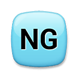 Emoji 🆖 Pulsante NG su LG Velvet.