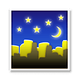 Emoji 🌃 Notte Stellata su LG Velvet.