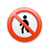 🚷 Emoji Proibida A Passagem De Pedestres na LG Velvet.