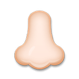 Emoji 👃🏻 Naso: Carnagione Chiara su LG Velvet.