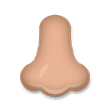 Emoji 👃🏽 Naso: Carnagione Olivastra su LG Velvet.