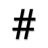Emoji #️ Segno della griglia su LG Velvet.