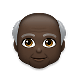 Emoji 👴🏿 Uomo Anziano: Carnagione Scura su LG Velvet.