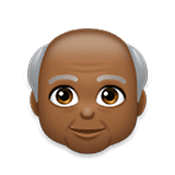 Emoji 👴🏾 Uomo Anziano: Carnagione Abbastanza Scura su LG Velvet.