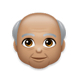 Emoji 👴🏽 Uomo Anziano: Carnagione Olivastra su LG Velvet.