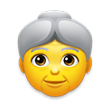 Emoji 👵 Donna Anziana su LG Velvet.