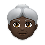 Emoji 👵🏿 Donna Anziana: Carnagione Scura su LG Velvet.