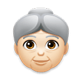 Emoji 👵🏻 Donna Anziana: Carnagione Chiara su LG Velvet.