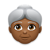 Emoji 👵🏾 Donna Anziana: Carnagione Abbastanza Scura su LG Velvet.