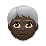 Emoji 🧓🏿 Adulto Anziano: Carnagione Scura su LG Velvet.