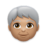 Emoji 🧓🏽 Adulto Anziano: Carnagione Olivastra su LG Velvet.