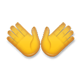 Emoji 👐 Mani Aperte su LG Velvet.