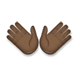 👐🏿 Emoji offene Hände: dunkle Hautfarbe LG Velvet.
