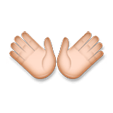 👐🏼 Emoji offene Hände: mittelhelle Hautfarbe LG Velvet.