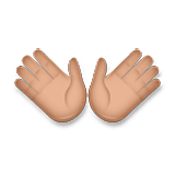 👐🏽 Emoji Mãos Abertas: Pele Morena na LG Velvet.