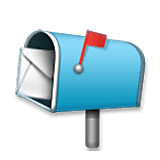 Emoji 📬 Cassetta Postale Aperta Bandierina Alzata su LG Velvet.