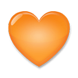 🧡 Emoji Corazón Naranja en LG Velvet.