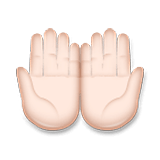 Emoji 🤲🏻 Mani Unite In Alto: Carnagione Chiara su LG Velvet.