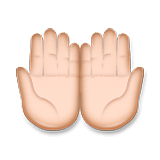 Emoji 🤲🏼 Mani Unite In Alto: Carnagione Abbastanza Chiara su LG Velvet.
