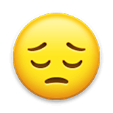 😔 Emoji Rosto Deprimido na LG Velvet.