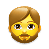 Emoji 🧔 Uomo Con La Barba su LG Velvet.
