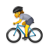 Emoji 🚴 Ciclista su LG Velvet.