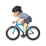 🚴🏻 Emoji Persona En Bicicleta: Tono De Piel Claro en LG Velvet.