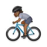 🚴🏾 Emoji Persona En Bicicleta: Tono De Piel Oscuro Medio en LG Velvet.
