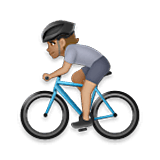 Emoji 🚴🏽 Ciclista: Carnagione Olivastra su LG Velvet.