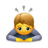 Emoji 🙇 Persona Che Fa Un Inchino Profondo su LG Velvet.
