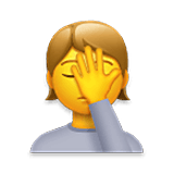 Emoji 🤦 Persona Esasperata su LG Velvet.