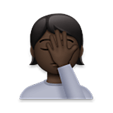 🤦🏿 Emoji Pessoa Decepcionada: Pele Escura na LG Velvet.