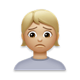 🙍🏼 Emoji Persona Frunciendo El Ceño: Tono De Piel Claro Medio en LG Velvet.