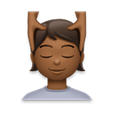 Emoji 💆🏾 Persona Che Riceve Un Massaggio: Carnagione Abbastanza Scura su LG Velvet.