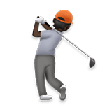 🏌🏿 Emoji Golfista: Tono De Piel Oscuro en LG Velvet.