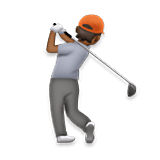 Emoji 🏌🏾 Persona Che Gioca A Golf: Carnagione Abbastanza Scura su LG Velvet.
