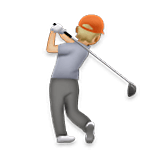 Emoji 🏌🏼 Persona Che Gioca A Golf: Carnagione Abbastanza Chiara su LG Velvet.