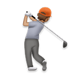 🏌🏽 Emoji Golfista: Tono De Piel Medio en LG Velvet.