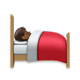 🛌🏾 Emoji im Bett liegende Person: mitteldunkle Hautfarbe LG Velvet.