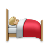 🛌🏼 Emoji im Bett liegende Person: mittelhelle Hautfarbe LG Velvet.