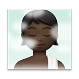 Emoji 🧖🏿 Persona In Sauna: Carnagione Scura su LG Velvet.