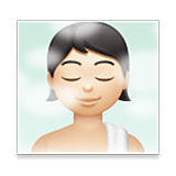 🧖🏻 Emoji Persona En Una Sauna: Tono De Piel Claro en LG Velvet.