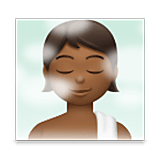 🧖🏾 Emoji Persona En Una Sauna: Tono De Piel Oscuro Medio en LG Velvet.